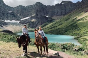 horseback fishing and riding Swan Mountain Outfitters